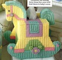 Three-dimensional cross stitch: Square tissue box Trojan tissue box A- 3