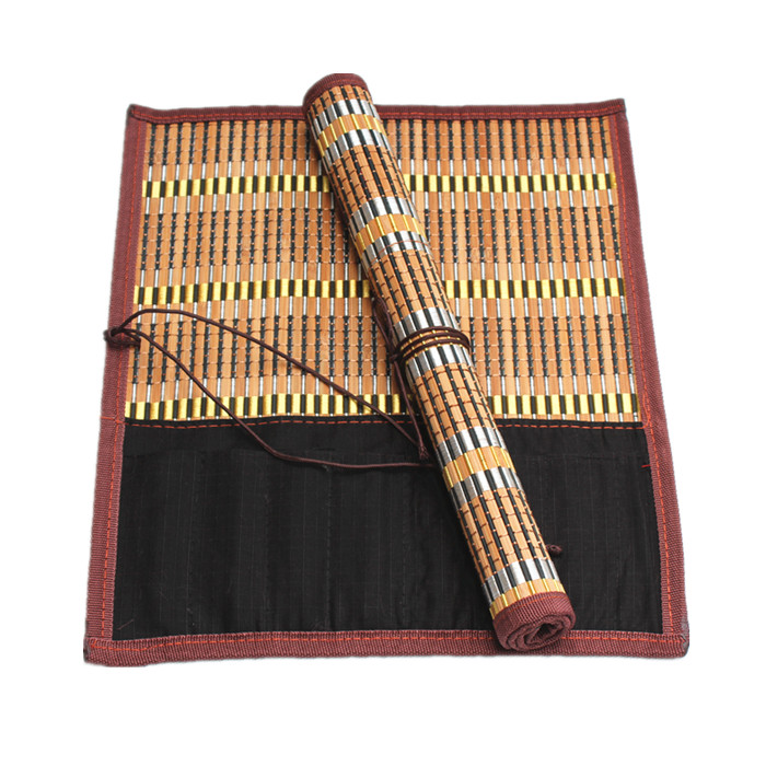 Bag Side Bamboo Brush Curtain Large Number Portable pencil Pen Holder ink Ink Block Water Spittoon Transcript of this ink Ink Drop Printed Box