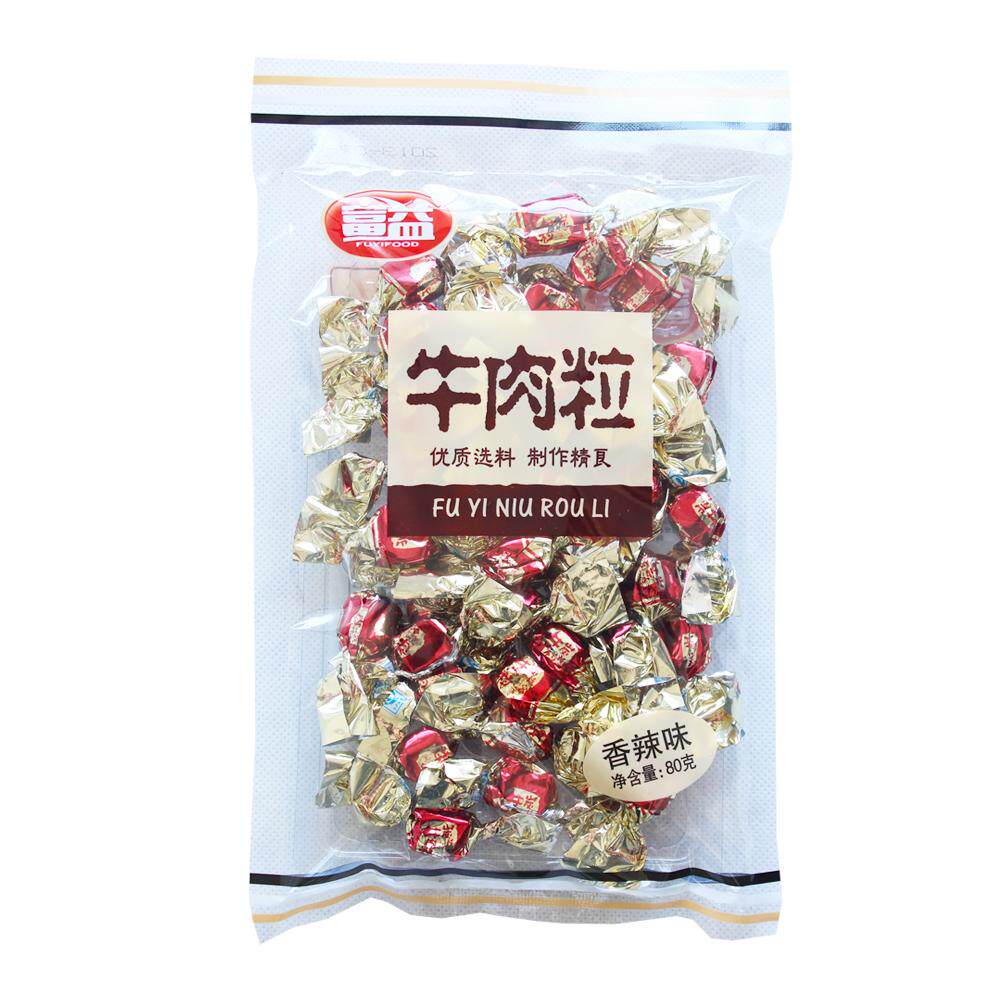 【天猫超市】富益牛肉粒（香辣味）80g 独立包装，台湾零食特产