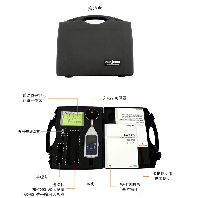 LA-1410 Noise Meter Japan Ono ONO SOKKI Ordinary Noise Meter