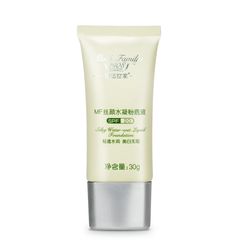 膜法世家1908MF丝颜水凝粉底液SPF20 30g 轻透水润 防晒裸妆遮瑕