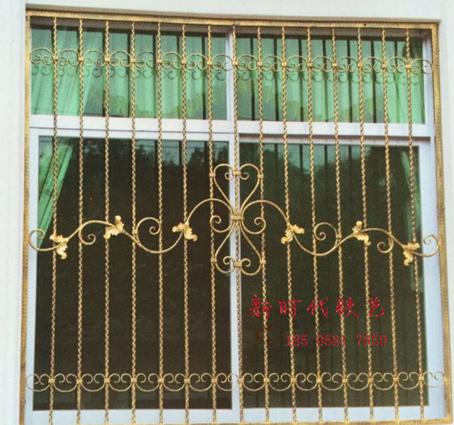 Iron art burglar window imitation copper window flower windows European-style hot galvanized without rust needed to be customized-Taobao