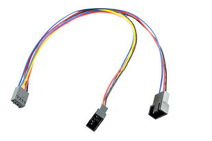 4-line throttle fan switching line 10%-2 PWM 4PIN 1 points 2-line motherboard fan extension cord