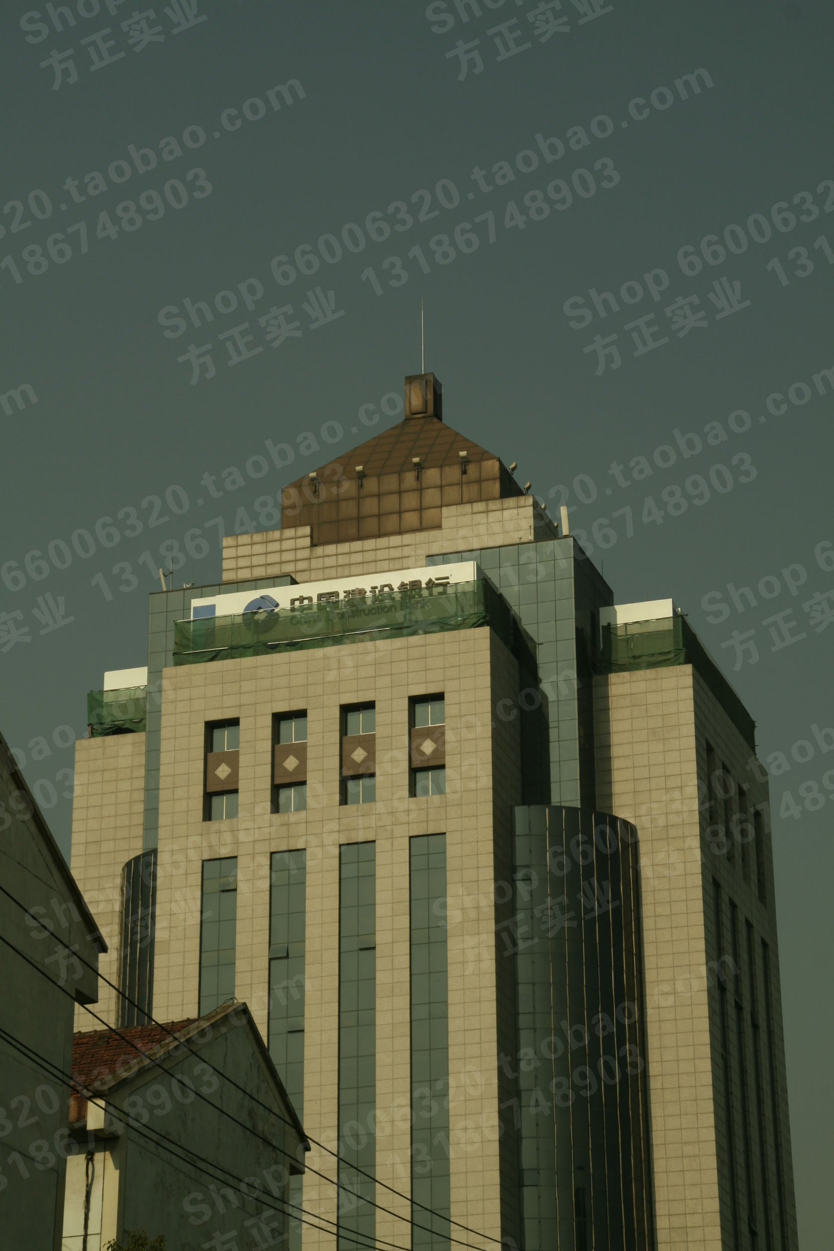The top back luminous character of China Construction Bank (undertaking bank CCB VI logo signage)