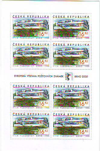 Czech small edition of 1 new world cultural heritage: 16KC-Brno TUGENDHAT villa