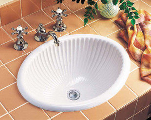 Kohler K-2217T-O Lignano walled open with a washbasin face on the side