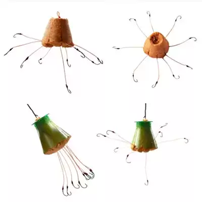 Old cat fishing gear flying hook silver carp group grape hook hook explosion hook bottom fishing carp grass green floating fishing fat head