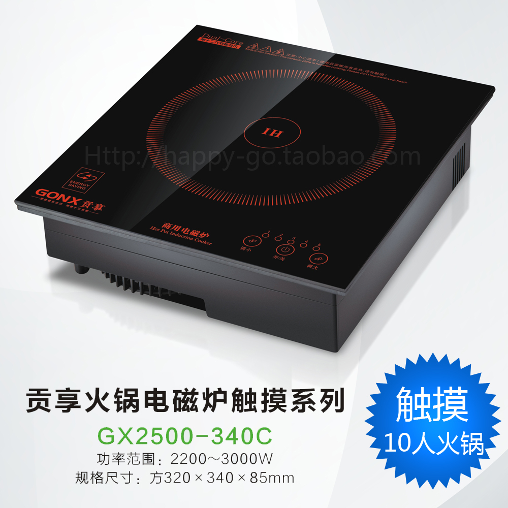 Gongxiang Commercial Hot Pot Induction Cooker High Power 3000W Touch Hot Pot Restaurant Fire Boiler 340C
