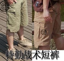 CQB tactical special service shorts outdoor casual pants multi-bag tooling shorts men Cotton five-point pants