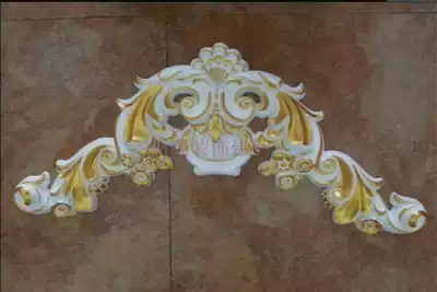 Special European hanging ceiling corner flower door wall cabinet top decoration PU wall ornaments plaster ceiling decoration Gw-0034