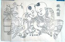 National intangible cultural heritage collection gift best gift Wuqiang woodblock New Year pictures unearthed version of music pigeon map