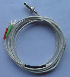 M6 screw type thermocouple temperature sensor yarn covered wire K type E type 1 5 meters Shanghai Huiya brand