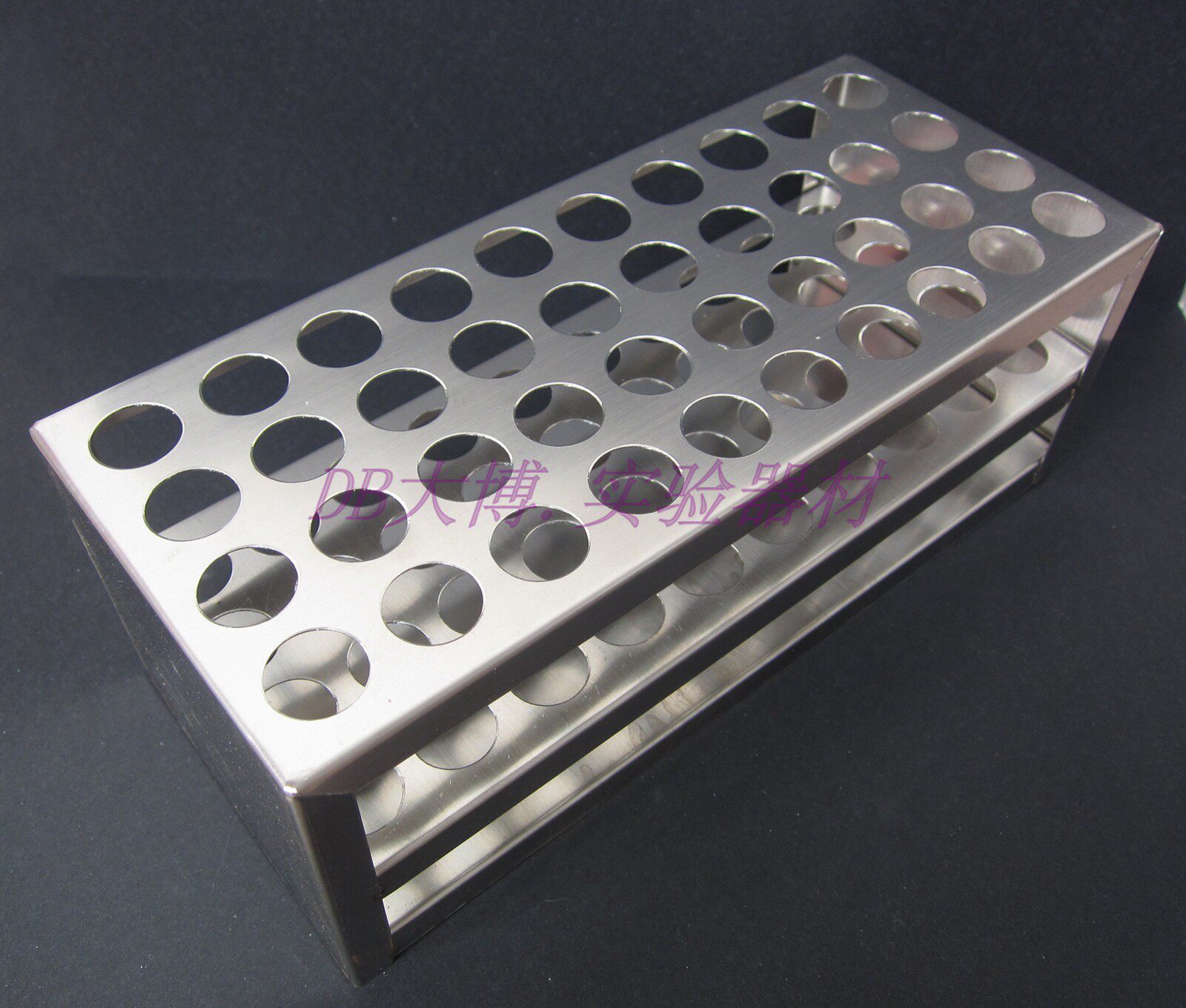 【大博实验】不锈钢试管架 孔径26mm 适用于直径25mm 试管 40孔