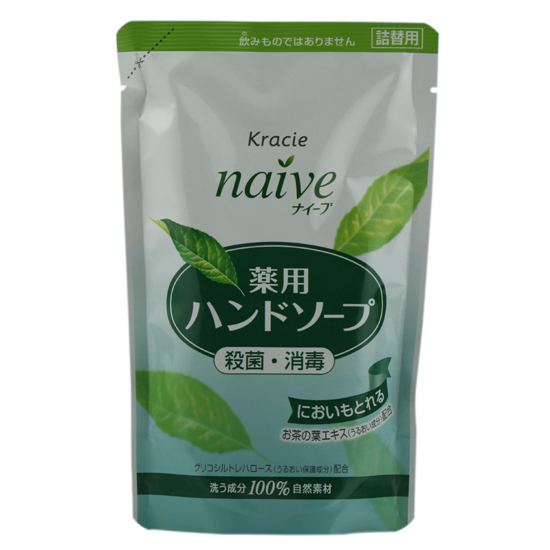 Kracie葵缇亚 Naive绿茶精华洗手乳200ml 洗手液 替换装