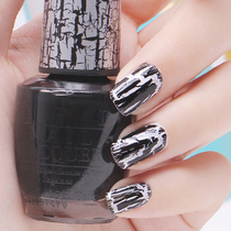 American OPI nail polish black crack burst black E53