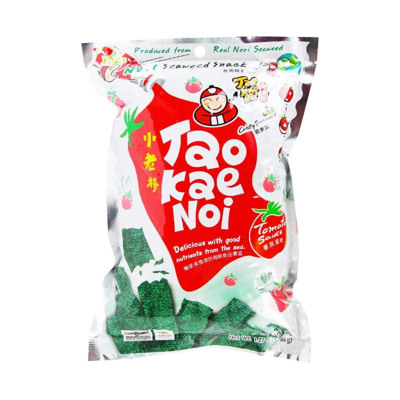 【天猫超市】 泰国进口海苔 小老板脆紫菜（番茄味）36g/包