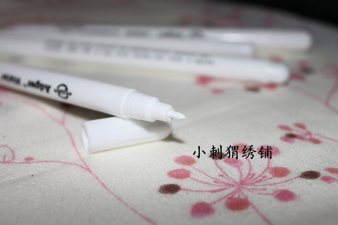Little Hedgehog Embroidery Shop-Adger White Thick Head Water Eliminator Pen Special Cross Stitch Tool for Dark Cloth