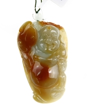 Emerald Jade Buddha Pendant Natural Emerald Jade Red Emerald Jade Red Jade Pendant Emerald Jade Buddha Necklace Pendant Emerald Jade Buddha Item Pendant