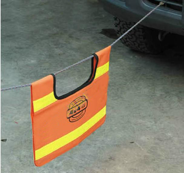 Telaway bulletproof flag cart rope safety flag anti-missile collapsing safety hanging flag cross-country winch