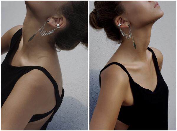 The autumn houses the ear bone and ear - hung the original European and American trade trinket