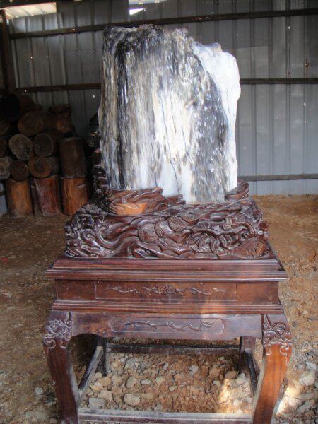 1 56 m thick ink landscape blue ink material large swing piece tree chemical jade wood fossil company door face living room Xuanguan 92625 #