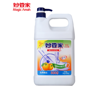 2kg+500g妙管家新桔油天然护手高级洗洁精 10瓶以上江浙沪皖包邮