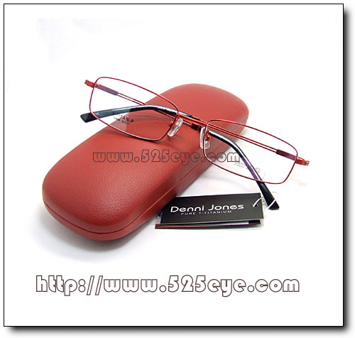 525eye Danny Jones β Titanium Spectacle Frame Wine Red Full Frame 6858