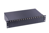 16-slot card transceiver rack (2u-16 slot dual power supply sleeve)