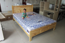 Eco-friendly cedar wood bed Full solid wood bed 1 2m single bed 1 5m 1 8m double bed Simple bed