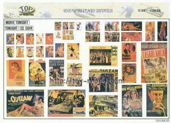 (Scenario Model Accessories Spot) 1 35 Film Poster Magazine Colour Pattern-TOP 15028