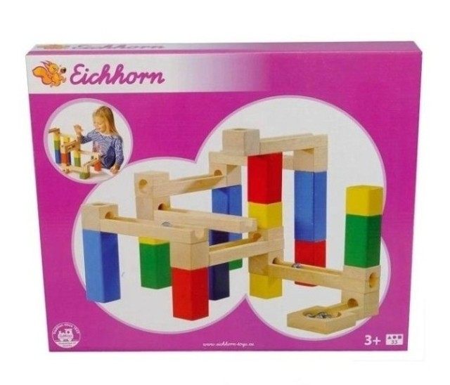 German fairies EICHHORN love loose ball ball bearing 33 pieces of creative spelling building block track toy 3-4-5 years old