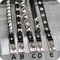 (DOLLYPIE) Punk style hanging chain belt belt punk square nail triangle nail air eye 