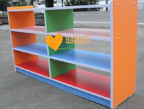 Childrens toy storage cabinet fireproof board solid wood kindergarten three-layer locker bookcase classroom partition cabinet