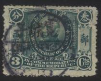 National Stamps-Republic Commemorates Stamps Pin: Broad City Sub-Han English Small Round Stamp