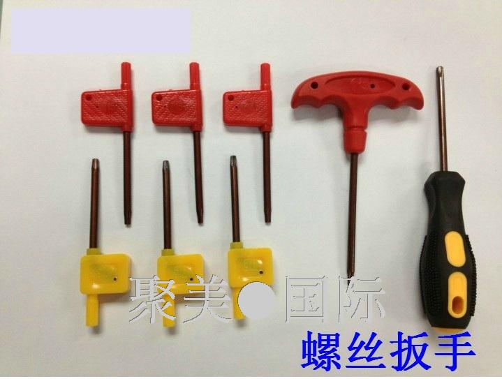 Red Flag Wrench Yellow Flag Knife with screw wrench straight handle Plum Wrench T6T8T10T15T20T Type Wrench