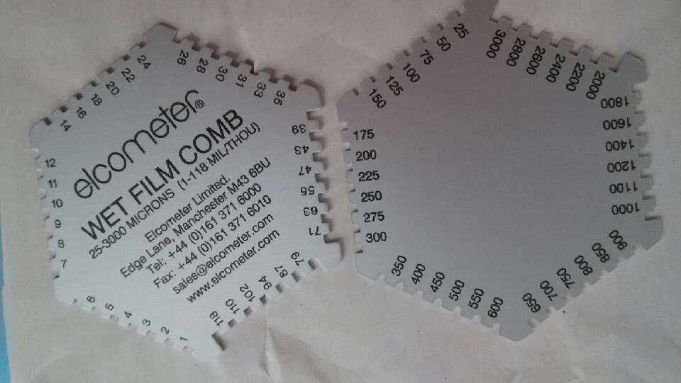 Original Yigao B112AL Hexagonal Wet Film Comb Wet Film Card Wet Film Thickness Gauge 25-3000um