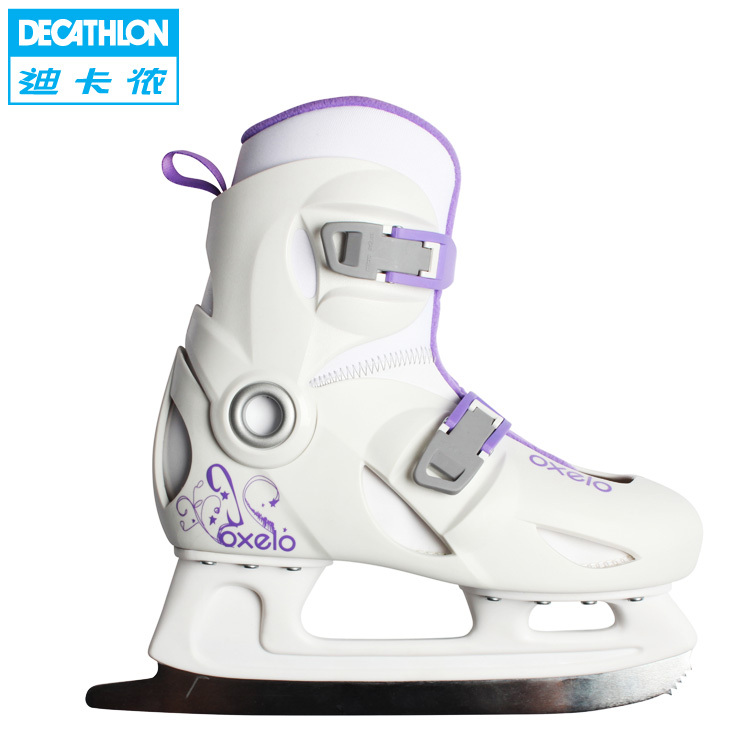 迪卡侬 女童溜冰鞋 可调节溜冰鞋 搭扣冰刀鞋 冰鞋 OXELO