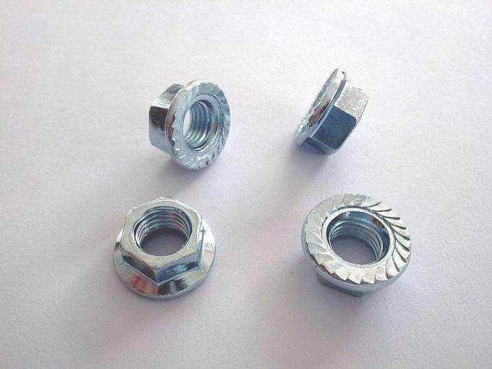 Increase Flange Nut Flange Nut Anti-skid Nut M3M4M5M6M8M10M12 White Zinc