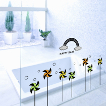 Living room bedroom background wall stick kindergarten classroom paste glass paste childrens room rainbow cloud windmill