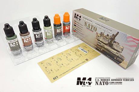 M4 Acrylic Oil Paint NATO Modern Armored Vehicle Camouflage Set M4003