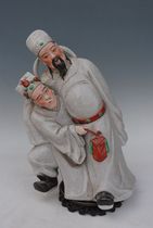 The early liberation of the sculpture porcelain factory porcelain carved Taibai drunk wine
