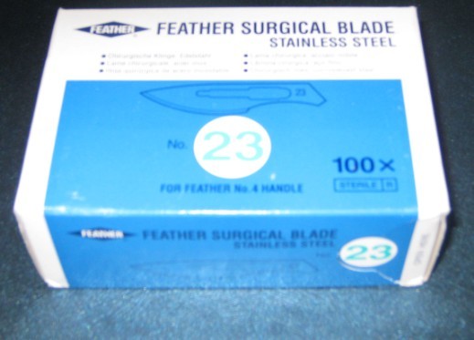 Japan imported FEATHER feather brand No. 23# sterilization and disinfection surgical stainless steel surgical blade