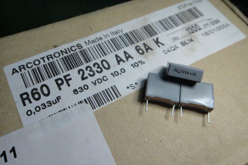 Italy ARCOTRONICS AV R60 series 10V-2000V film capacitors (full series)