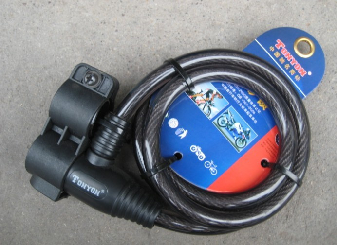 Cycling lock steel cable lock with fixed frame bicycle lock