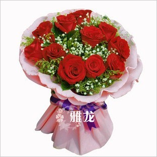 Rose flowers 11 red roses Beijing distributes 11 red roses to girlfriend's flowers