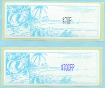 New Caledonia 1 Heron Crane Beach Automation Electronic Stamps Marine Animal Bird Black Blue