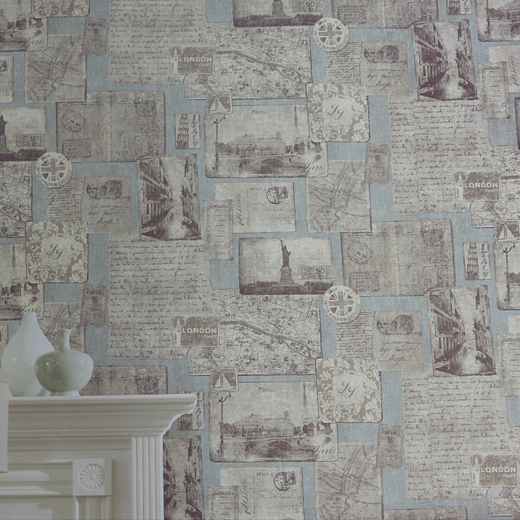 Import Eco-friendly Pure Paper Postcard Postcard Free Goddess Poster Wallpaper Retro American Countryside Book House Wallpaper