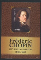 Tuvalu 2010 Chopin was born in 200