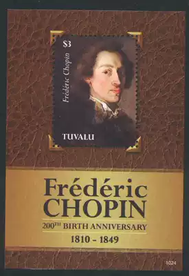 Tuvalu 2010 Chopin was born in 200