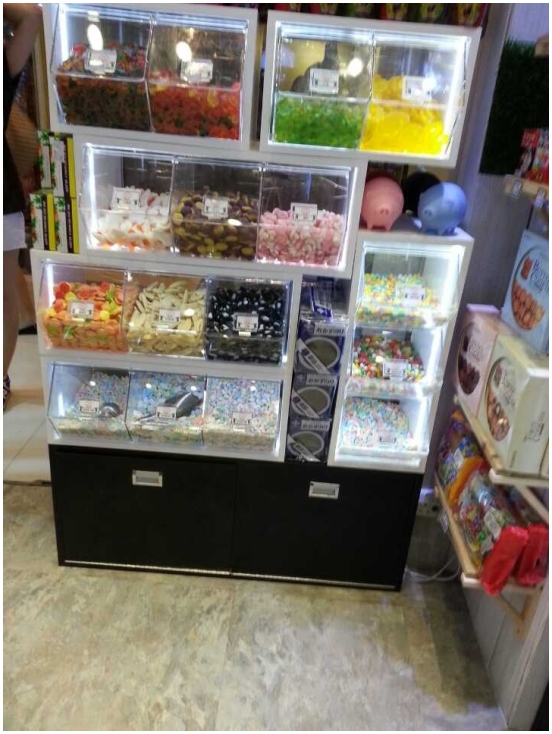 Acrylic shelf Candy box Candy box Candy cabinet Display cabinet Plexiglass candy box Food box